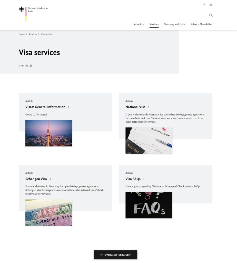 choose the option for which you are applying for a visa