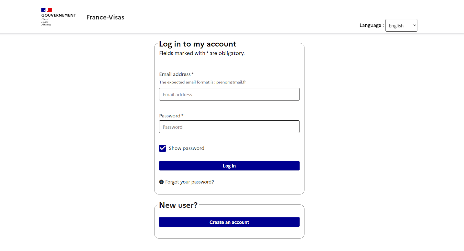 create an account first
